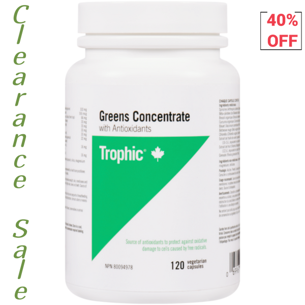 Trophic Greens Concentrate with Antioxidants (120 Veg Caps) - Expires December 2023