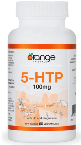 Orange Naturals 5-HTP 100mg with B6 & Magnesium (60 VegCaps)