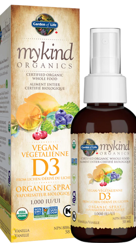 mykind Organics - Vegan Vitamin D3 Organic Spray (Vanilla) - 58ml