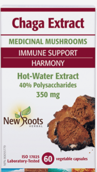 New Roots Herbal Chaga Mushroom (60 Veg Caps)