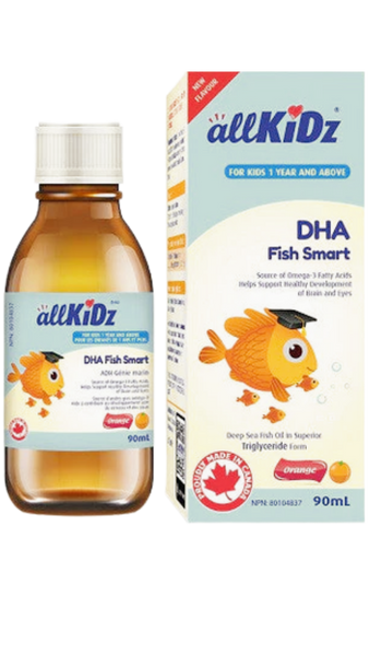 Allkidz Naturals DHA Fish Smart - Orange Flavor (90 ml)