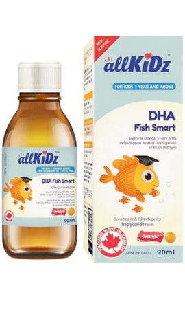 Allkidz Naturals DHA Fish Smart - Orange Flavor (90 ml)