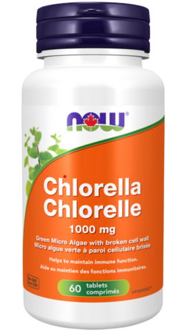 NOW Supplements Chlorella 1,000 mg Broken Cell Wall Tablets