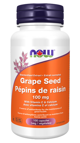NOW Foods Grape Seed - 100mg, 100 Veggie Caps