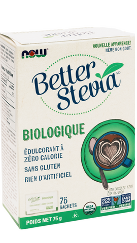 NOW Foods Better Stevia Organic - Available in either Packets or a Shaker