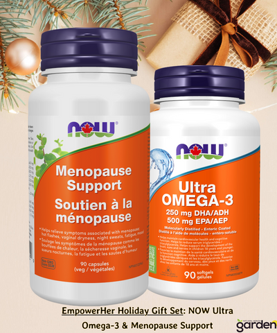 EmpowerHer Holiday Gift Set: NOW Ultra Omega-3 & Menopause Support
