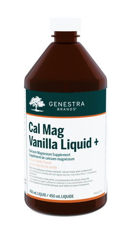 Genestra Cal Mag Vanilla Liquid + (450 ml) - EXPIRES FEBRUARY 2024