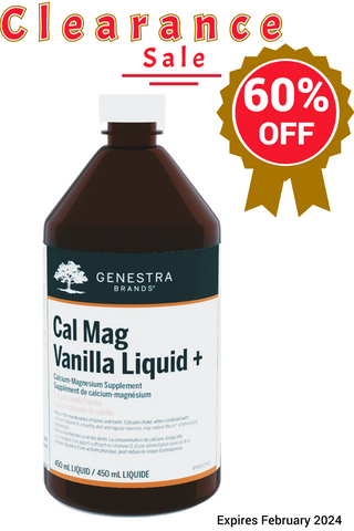 Genestra Cal Mag Vanilla Liquid + (450 ml) - EXPIRES FEBRUARY 2024