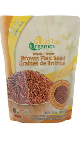 Gold Top Organics Cold Milled Brown Flax Seed (454g)