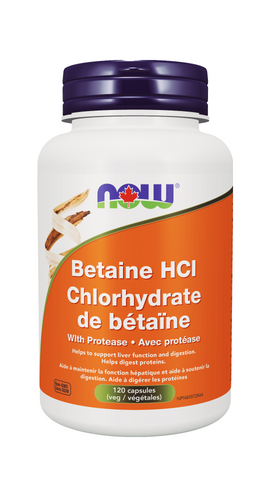 NOW Betaine HCL (120 VegCaps)