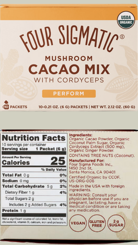 Four Sigmatic Mushroom Hot Cacao w/ Cordyceps (10 Sachets)