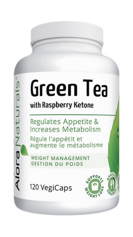 Alora Naturals Green Tea w/ Raspberry Ketone (120 VegCaps)