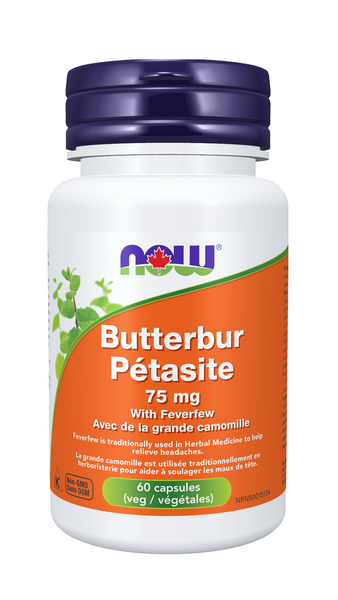 Now Butterbur Extract 75 mg, 60 Veggie Caps