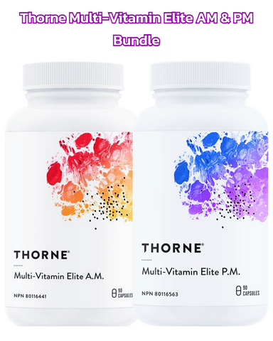 Thorne Multi-Vitamin Elite AM & PM Bundle (90 Capsules/Bottle)