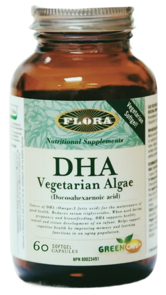 Flora DHA Vegetarian Algae (60 Veg Softgels)