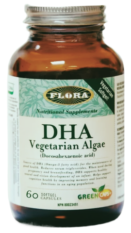 Flora DHA Vegetarian Algae (60 Veg Softgels)