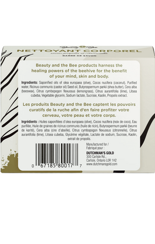 Beauty and the Bee Body Cleanser Soap with Propolis & Lemongrass 130g