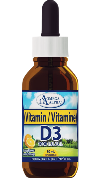 Omega Alpha Vitamin D3 1000IU Concentrated Adult 50ml