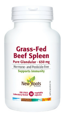 New Roots Herbal Grass-Fed Beef Spleen (30 Veg Caps)