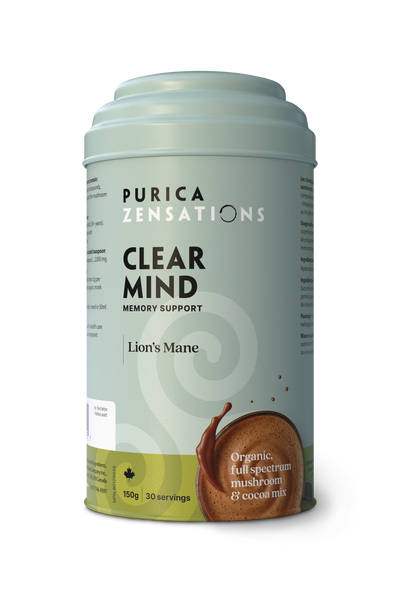 Purica Zensations Clear Mind - Lion's Mane Mushroom Cacao Mix (150g/30 Serving)