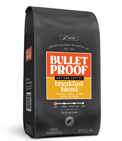 Bulletproof Upgraded Coffee - Breakfast Blend Light Roast Ground (340g/12oz)