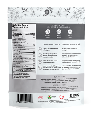 Organic Traditions Golden Flax Seeds 454g