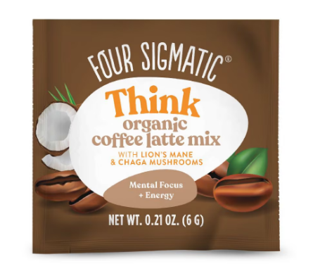 Four Sigmatic Mushroom Coffee Latte Mix - THINK with Lion's Mane (10 x 6g Packets)