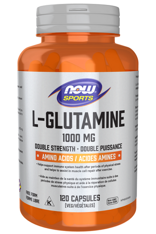 NOW Sports L-Glutamine 1000 mg Capsules (120 Capsules)