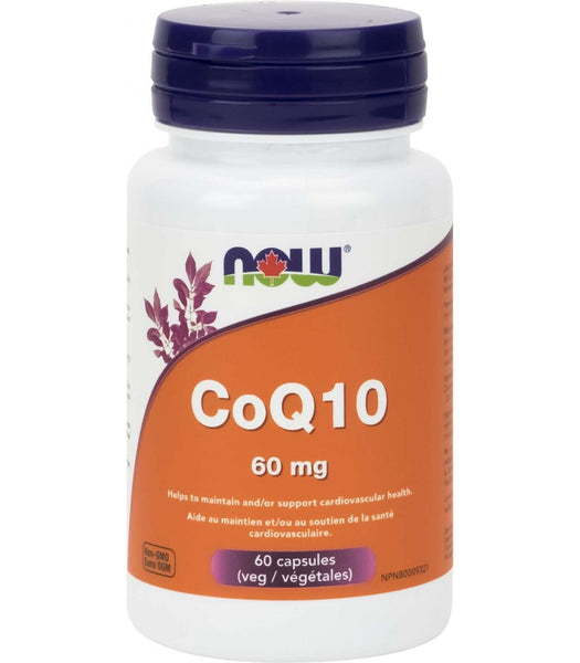 NOW Foods CoQ10 60mg, 60 VegCaps - Expires November 2025