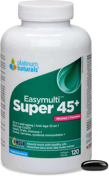 Platinum Naturals Super Easymulti 45+ for Women, 120 SoftGels - Expires September 2025