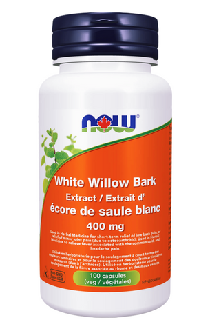 NOW Foods White Willow Bark 400 mg, 100 Veggie Capsules