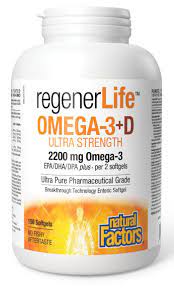 Natural Factors RegenerLife Omega-3+D Ultra Strength