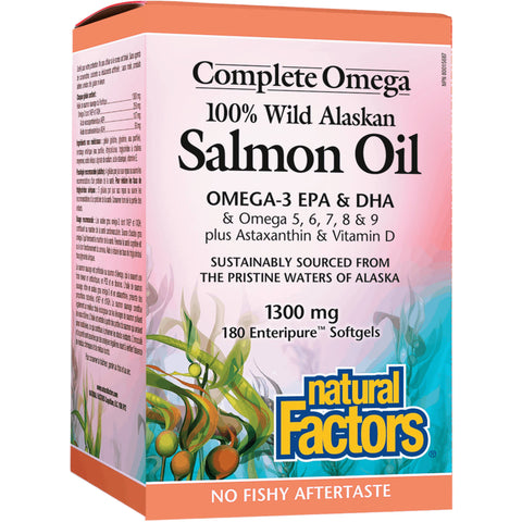 Natural Factors 100% Wild Alaskan Salmon Oil Complete Omega