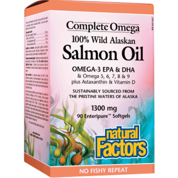 Natural Factors 100% Wild Alaskan Salmon Oil Complete Omega