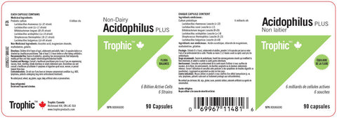 Trophic Acidophilus Plus Non-Dairy 6-Bill (90 Caps)