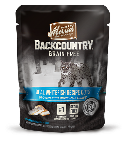 Merrick  Backcountry Grain Free Real Whitefish Recipe Cuts - Cat Wet Food (3oz)