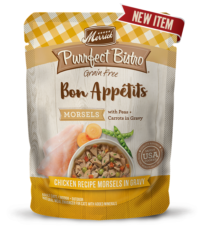 Merrick Purrfect Bistro Bon App tits Chicken Recipe Morsels in