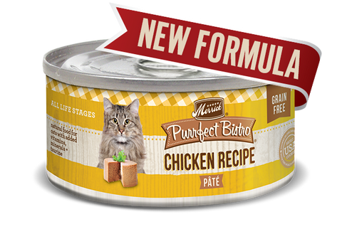 Merrick Purrfect Bistro Grain Free Chicken Pâté 3oz Can, EXPIRES JUNE 2024