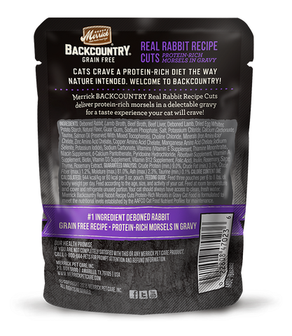 Merrick Backcountry Grain Free Real Rabbit Recipe Cuts - Cat Wet Food (3 oz)