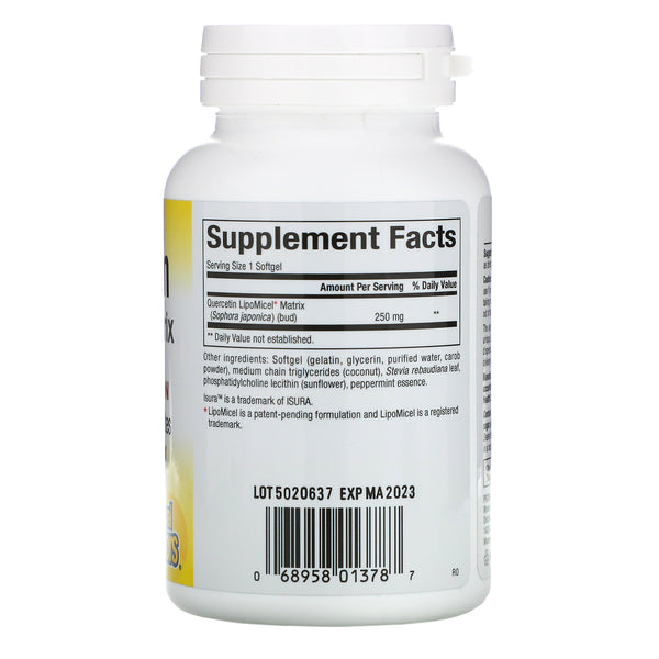 Natural Factors Quercetin LipoMicel Matrix Natural Health Garden