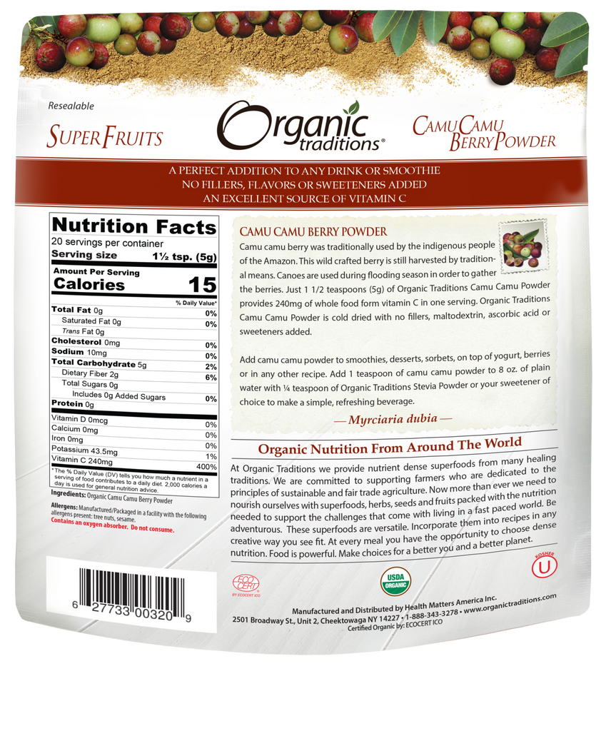 Organic Traditions Camu Camu Berry Powder – Natural Health Garden