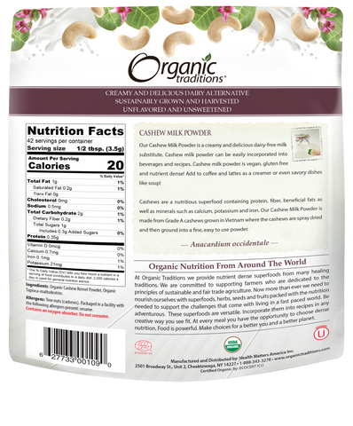 Organic Traditions Cashew Milk Powder (150g)