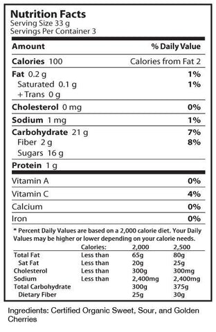 Organic Traditions Dried Cherries 100g