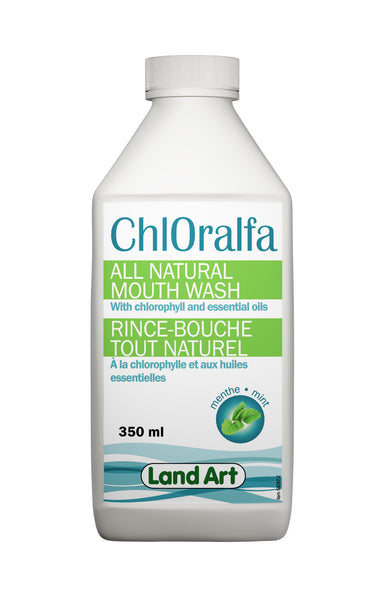 Land Art ChlOralfa All Natural Mouth Wash Frosty Mint 350ml
