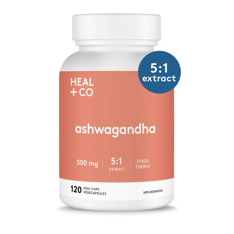 Heal + CO Ashwagandha  - 5:1 extract 500mg (120 VegCaps)