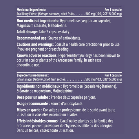 Heal + CO Acai Berry - 10:1 500 mg (120 VegCaps)