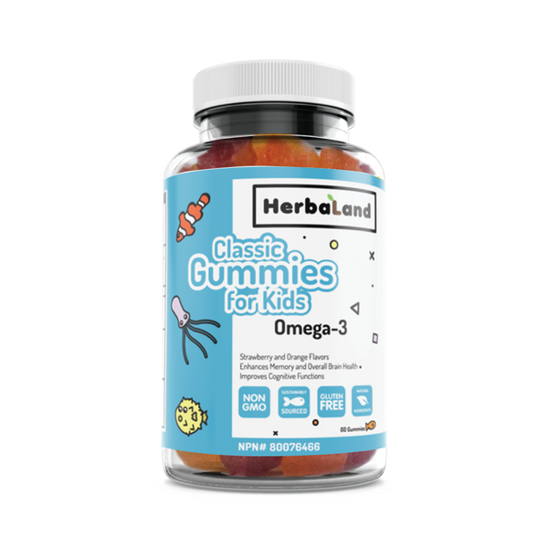 Herbaland Omega-3 Classic Gummies For Kids (60 Gummies)