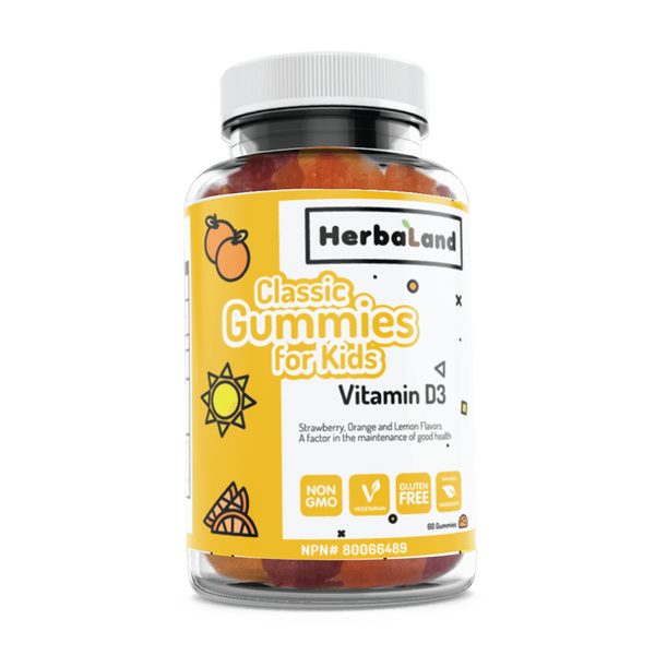 Herbaland Vitamin D3 Classic Gummies For Kids (60 Gummies)