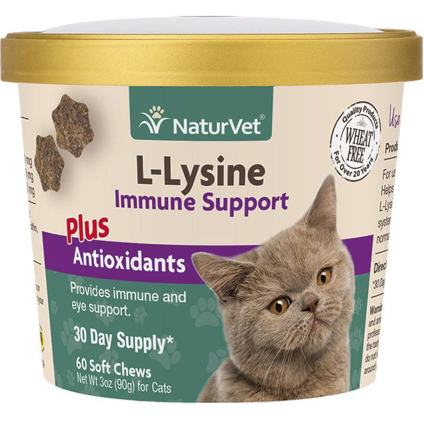 NaturVet L-Lysine – Immune Support For Cats (60ct)
