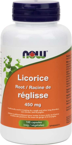NOW Foods Licorice Root 450mg (100 Caps)